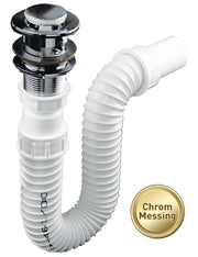 Sanotechnik - WT-Siphon m.Klick-Klack Ventil u.flex.