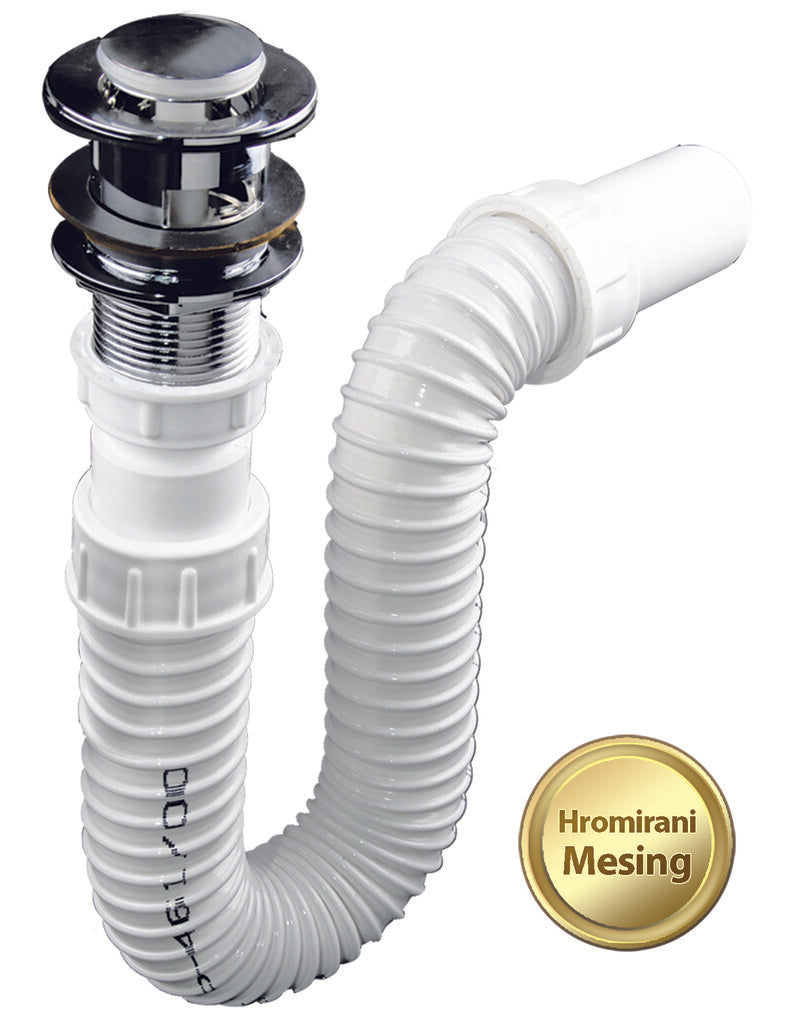 Sanotechnik - WT-Siphon m.Klick-Klack Ventil u.flex.