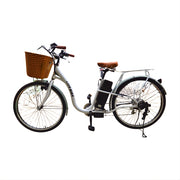 Electro RETRO Bicycle mit Korb XC-313-B/W