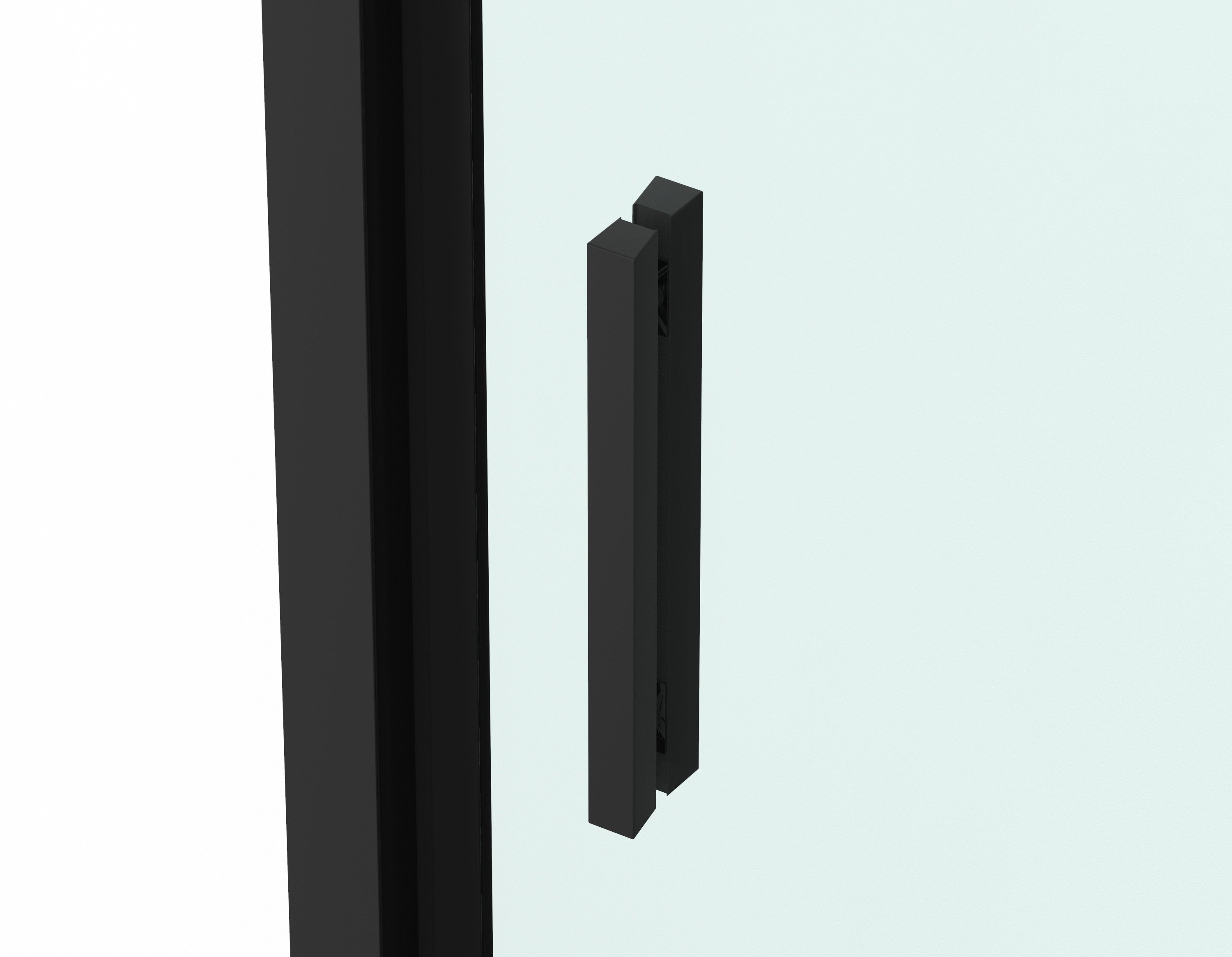 Sanotechnik - Eckdusche Schiebet.SLIMLINE 90x200cm schwarz Easy-Clean