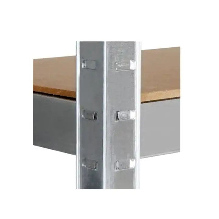 Sanotechnik - Eck-Schwerlastregal zink 77x77x40x40x41xH180 cm