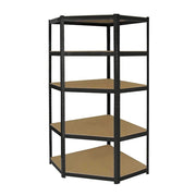 Sanotechnik - Eck-Schwerlastregal schwarz 77x77x40x40x41xH180 cm