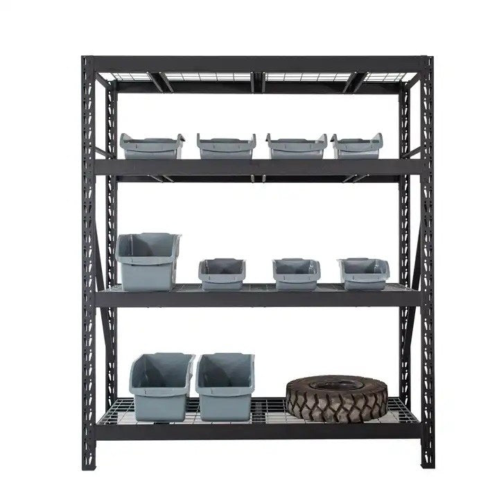 Sanotechnik - Industrie-Schwerlastregal schwarz 180x53x183cm