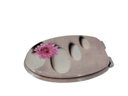 Sanotechnik - WC Sitz MDF-HOLZ färbig mit SOFTCLOSE Blumen Design