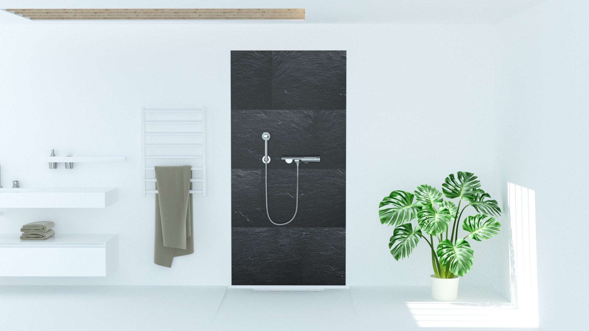 Sanotechnik - SANOWALL SCHIEFER Wandverkleidung 100x250x0,3cm
