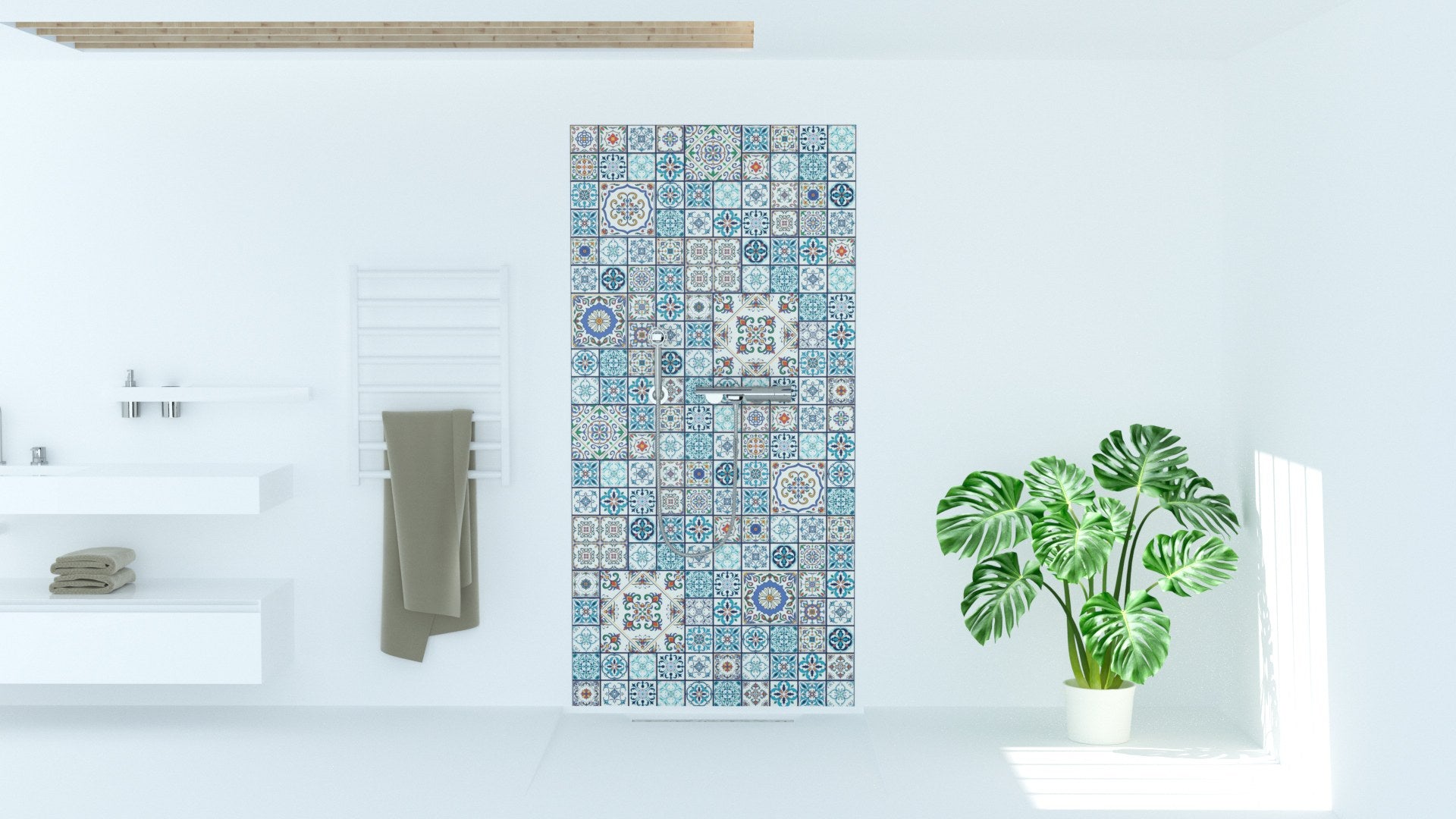 Sanotechnik - SANOWALL MUSTERFLIESEN Wandverkleidung 100x205x0,3cm