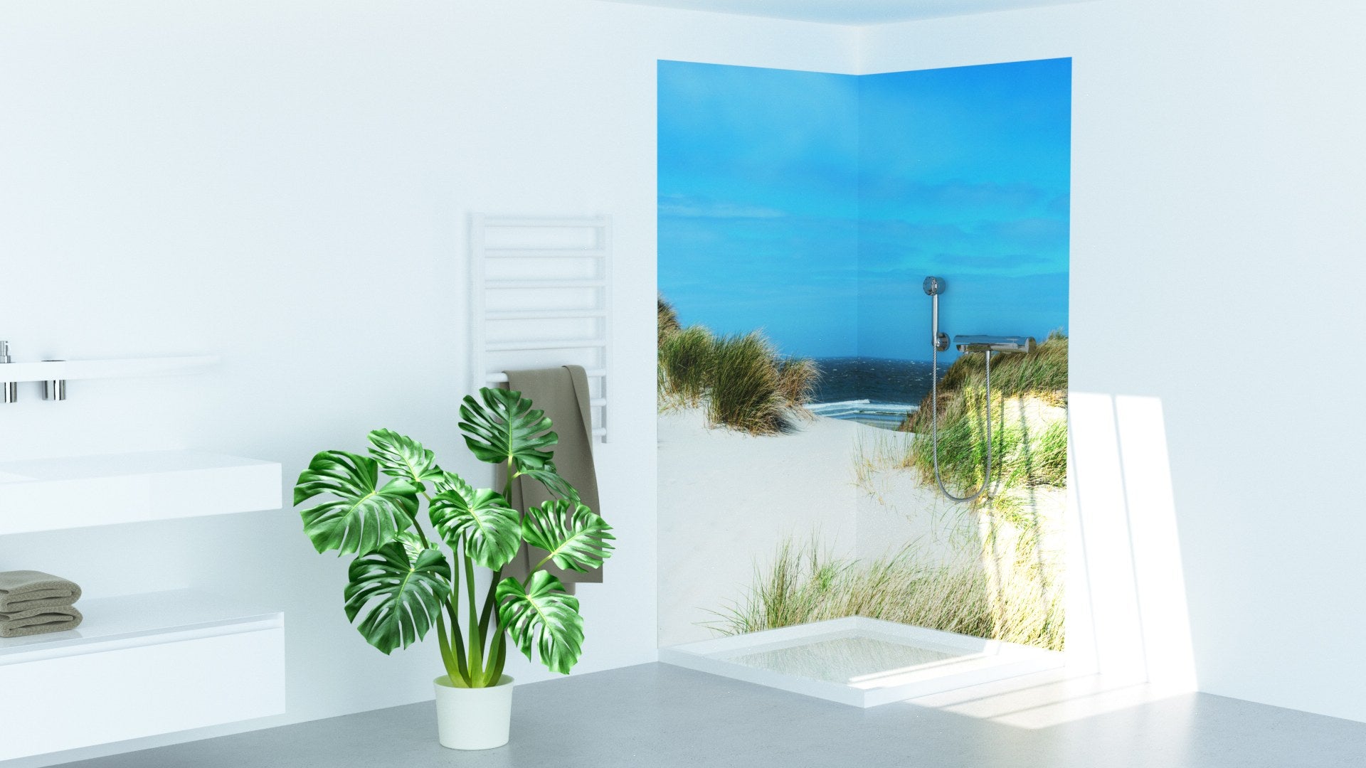 Sanotechnik - SANOWALL NORDSEE RECHTS Wandverkleidung 100x250x0,3cm