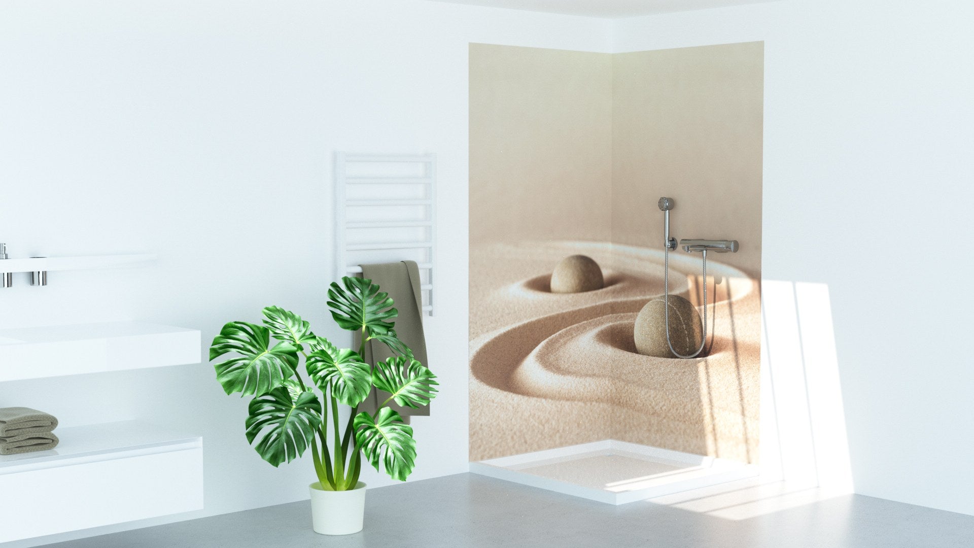Sanotechnik - SANOWALL STEINE-SAND LINKS Wandverkleidung 100x205x,03cm