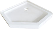 Sanotechnik - Fünfeck Brausetasse 90x90x15cm weiß