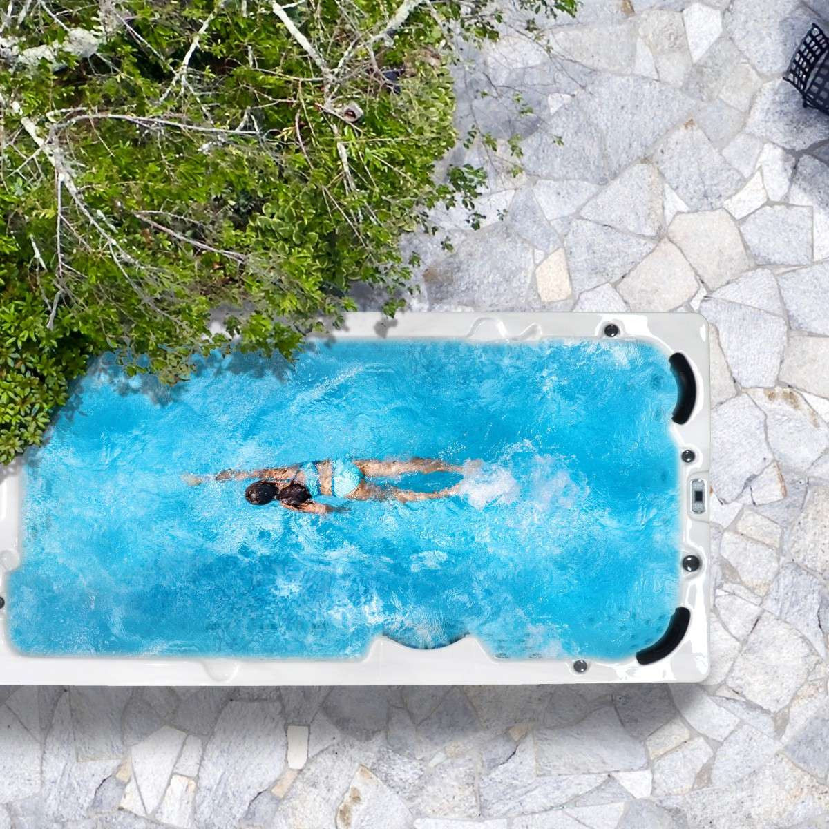 SANOTECHNIK I Outdoor Schwimm Whirlpool MENORCA - inkl. Abdeckung