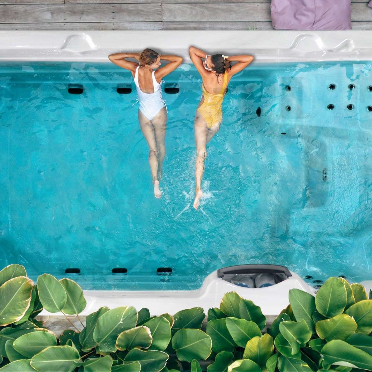 SANOTECHNIK I Outdoor Schwimm Whirlpool MENORCA - inkl. Abdeckung