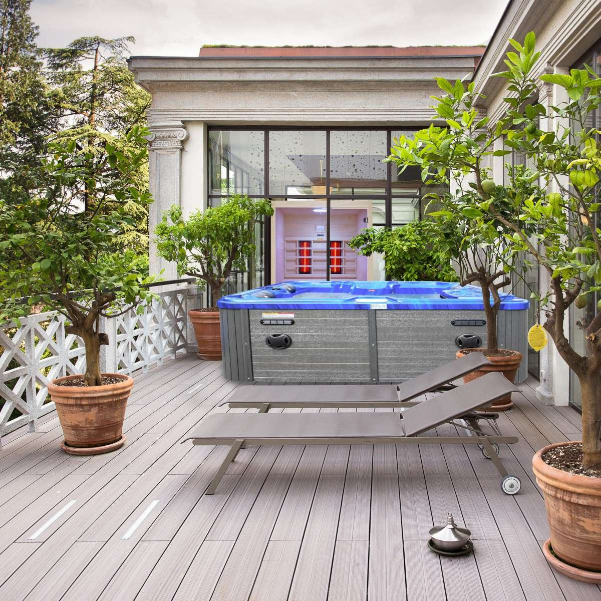 SANOTECHNIK I Outdoor Whirlpool OASIS - inkl. Abdeckung