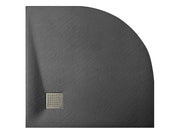 Sanotechnik - SMC Rund-Brausetasse 90x90cm schwarz Steinoptik
