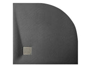 Sanotechnik - SMC Rund-Brausetasse 90x90cm schwarz Steinoptik