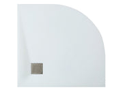 Sanotechnik - SMC Rund-Brausetasse 90x90cm weiß Steinoptik