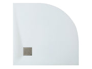 Sanotechnik - SMC Rund-Brausetasse 90x90cm weiß Steinoptik