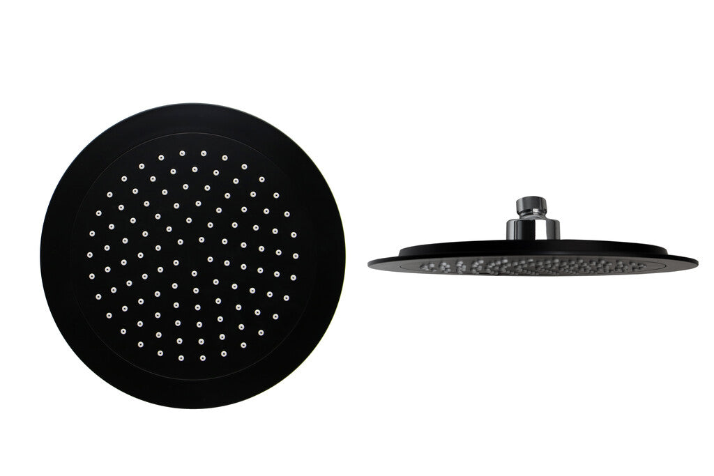 Sanotechnik - Kopfbrause rund schwarz matt