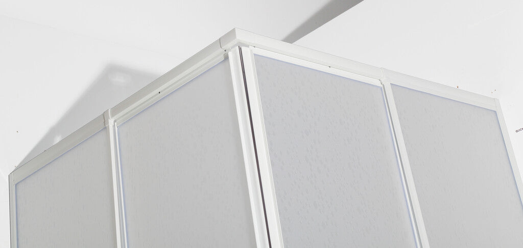 Sanotechnik - Eckduschkabine Acrylglas weiß 73-90x73-90x185cm