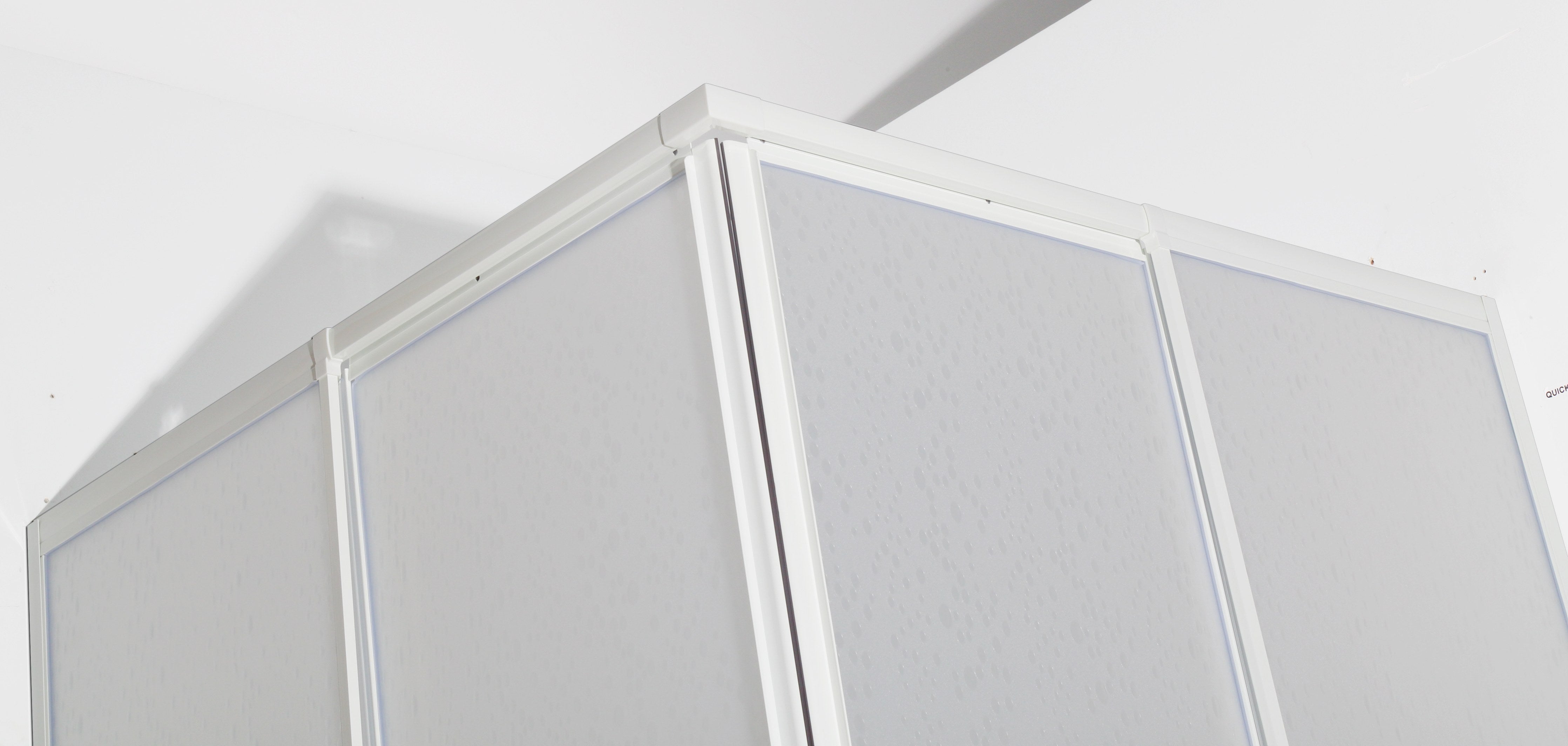 Sanotechnik - Eckduschkabine Acrylglas weiß 73-90x73-90x185cm