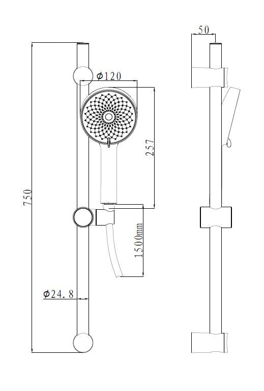 Sanotechnik - Brauseset: 3 Funktionen
