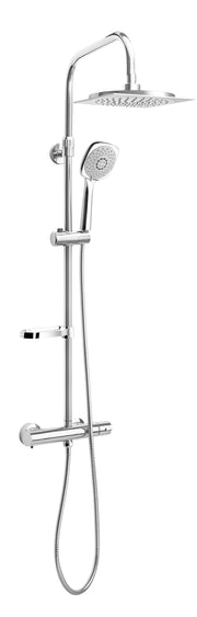 Sanotechnik - Brauseset chrom Kopf-Handbrause 5 Funk.; Schlauch; Stange