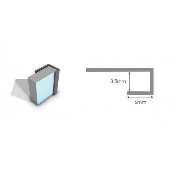 Sanotechnik - SANOWALL ABSCHLUSSPROFIL silber matt 255cm