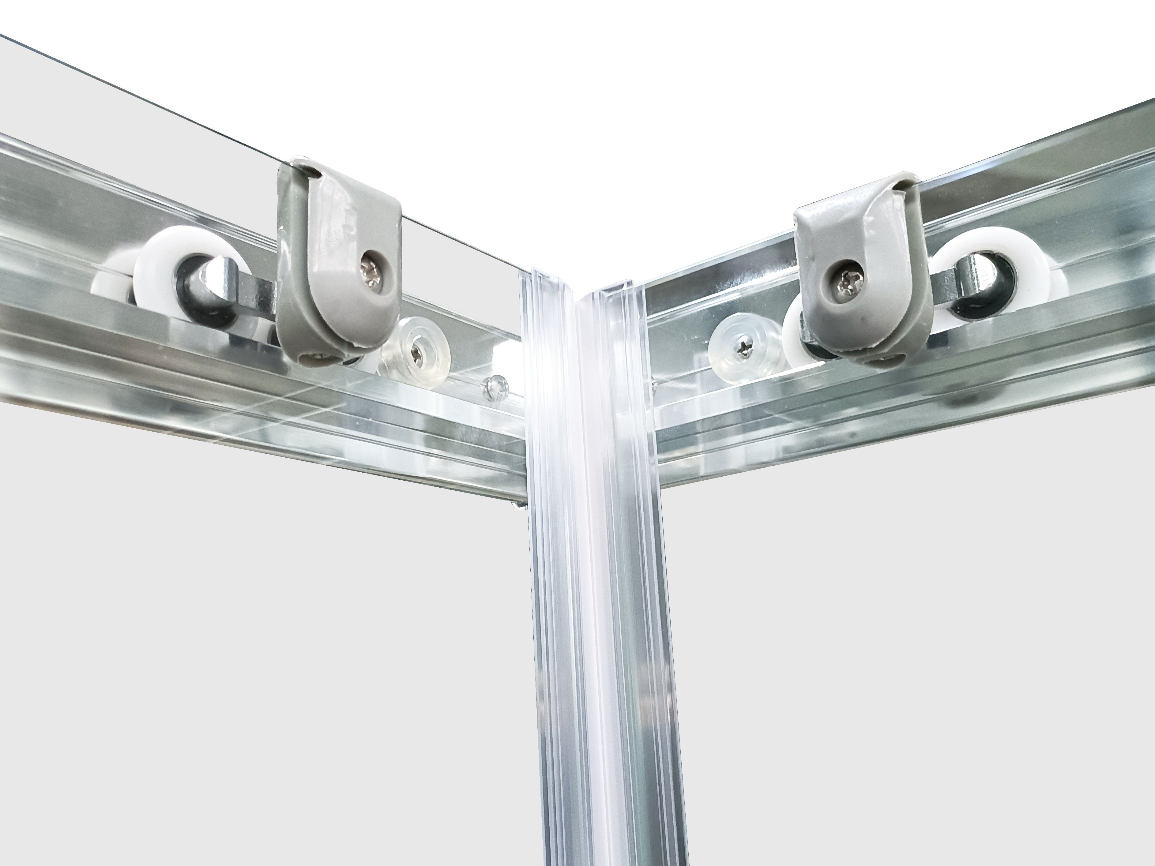 Sanotechnik - Eckeinstieg chrom 89-90x89-90x190cm