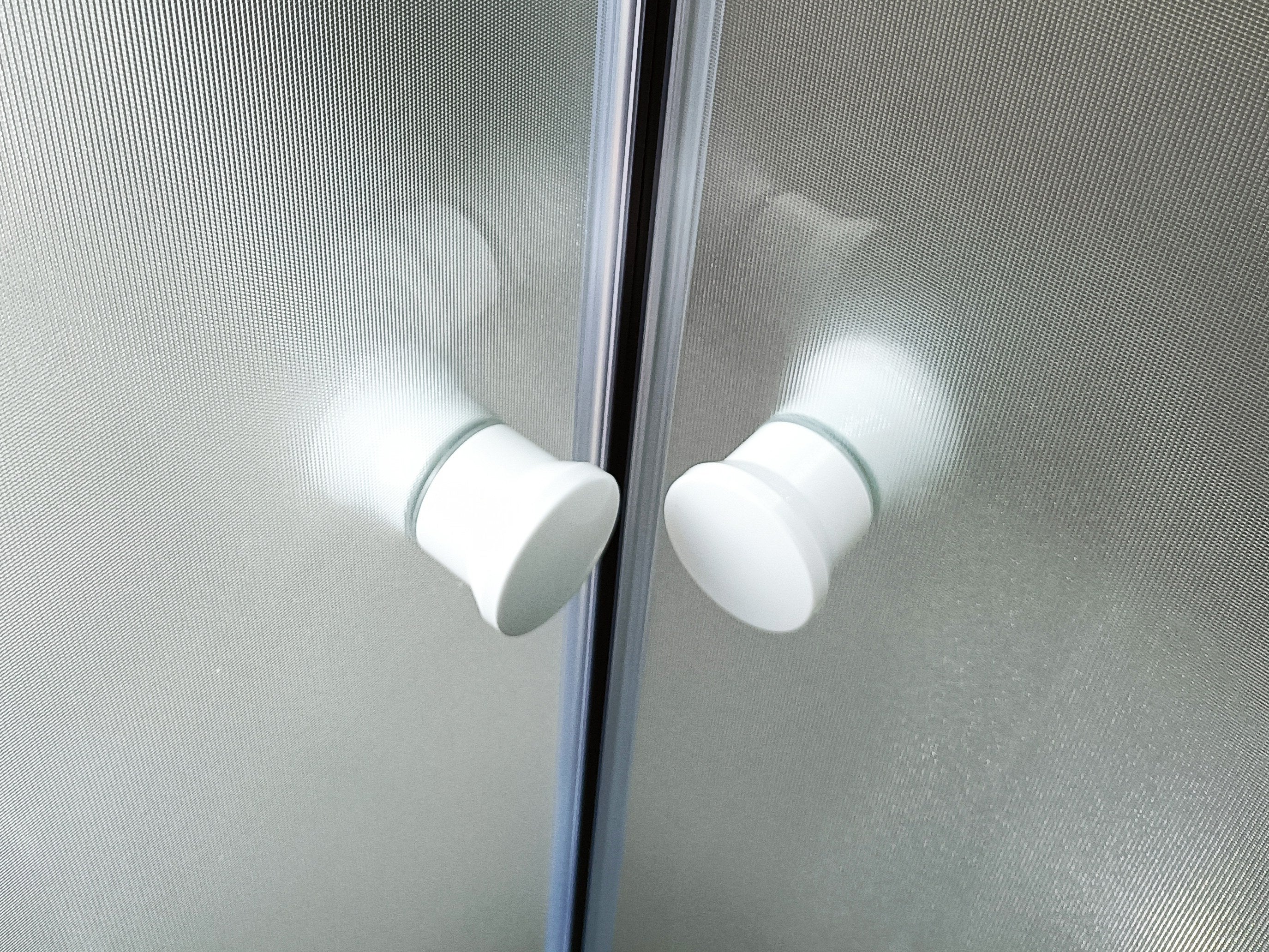 Sanotechnik - Eckeinstieg,weiß 78,5-90x78,5-90x190cm mattglas