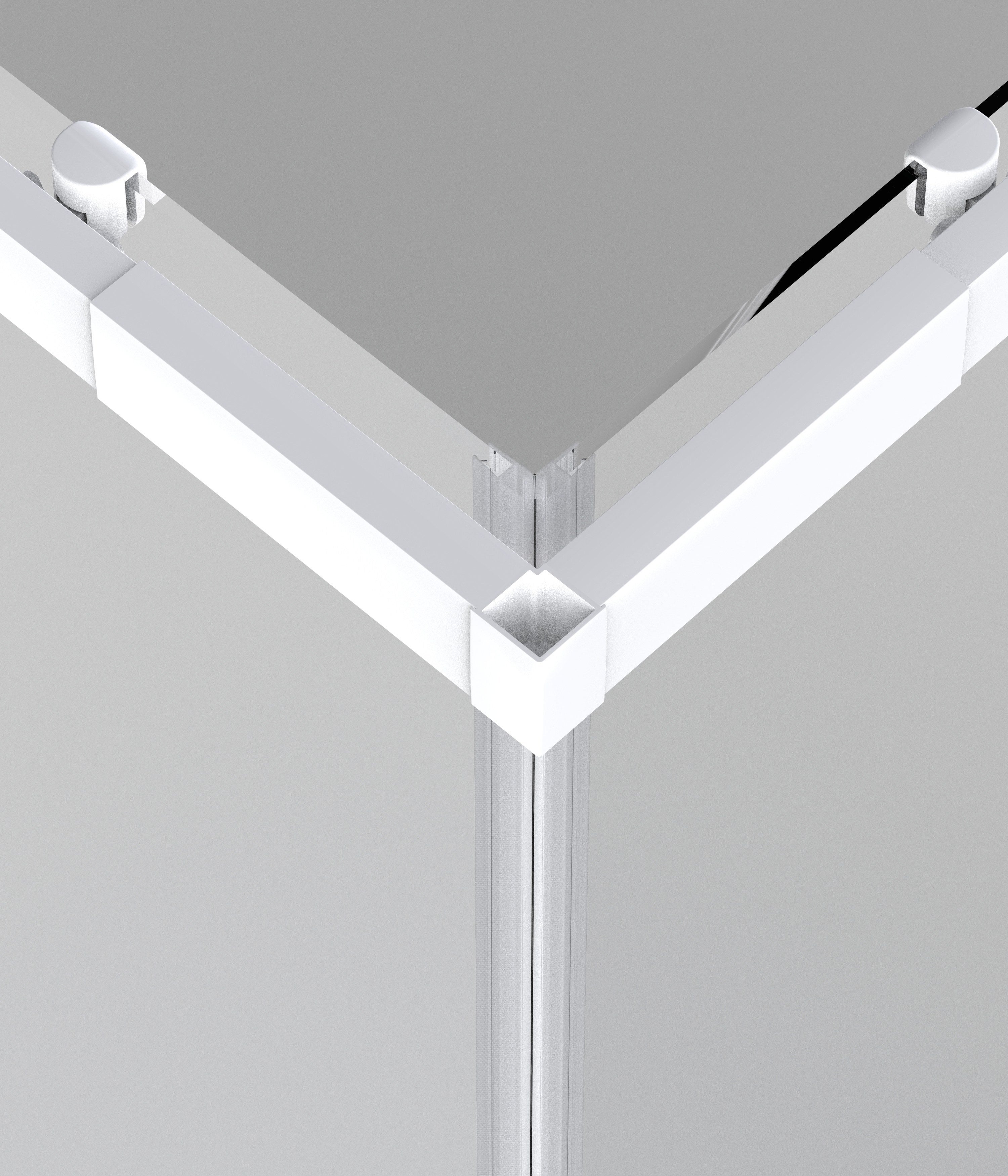 Sanotechnik - Eckeinstieg,weiß 78,5-90x190cm 5mm Glas