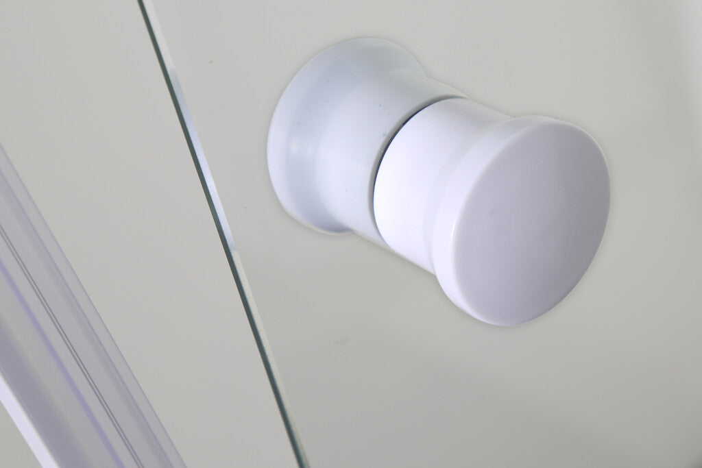 Sanotechnik - Eckeinstieg,weiß 78,5-90x190cm 5mm Glas