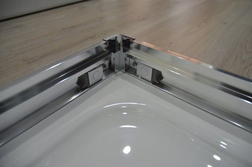 Sanotechnik - Eckdusche Schiebet.PRO-LINE, chr. 88,5-90x200