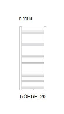 Sanotechnik - Bz.-Heizk. BARI chrome 60x118,8cm gerade