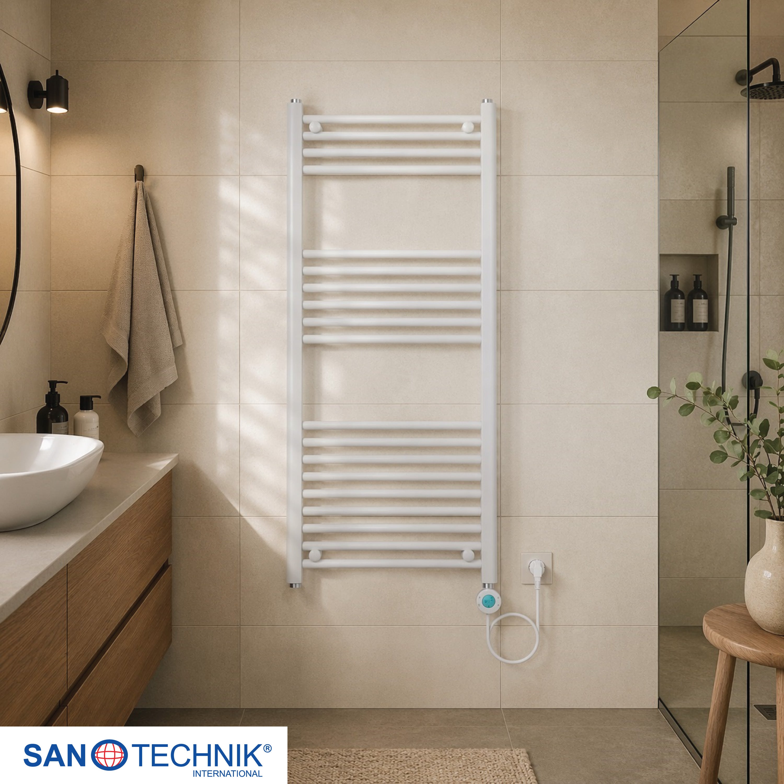 Sanotechnik - Badezimmerheizkörper E-Bozen, Weiß, 50x112cm 500 Watt