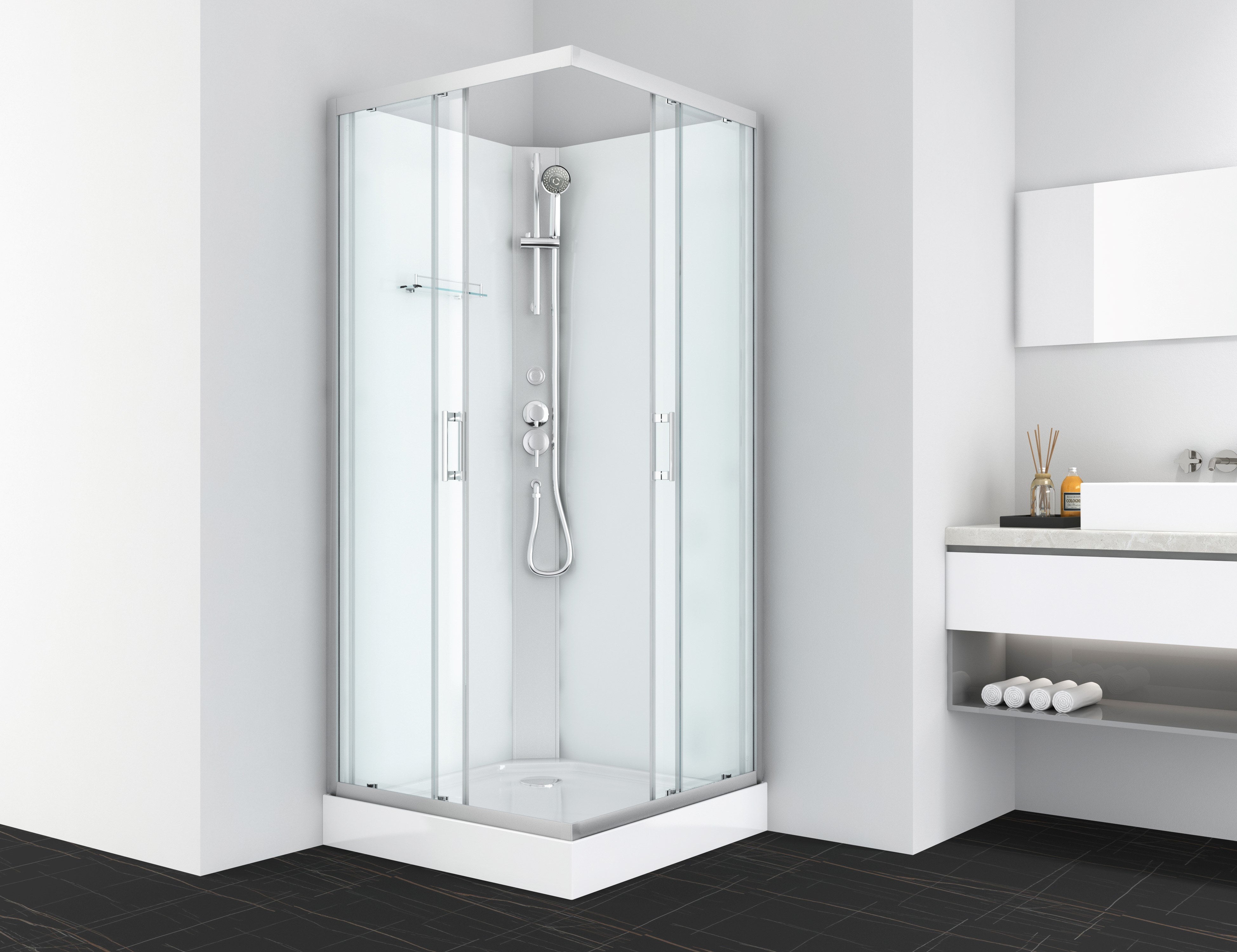 Sanotechnik - Komplettdk DENVER 90x90x210cm Quickline
