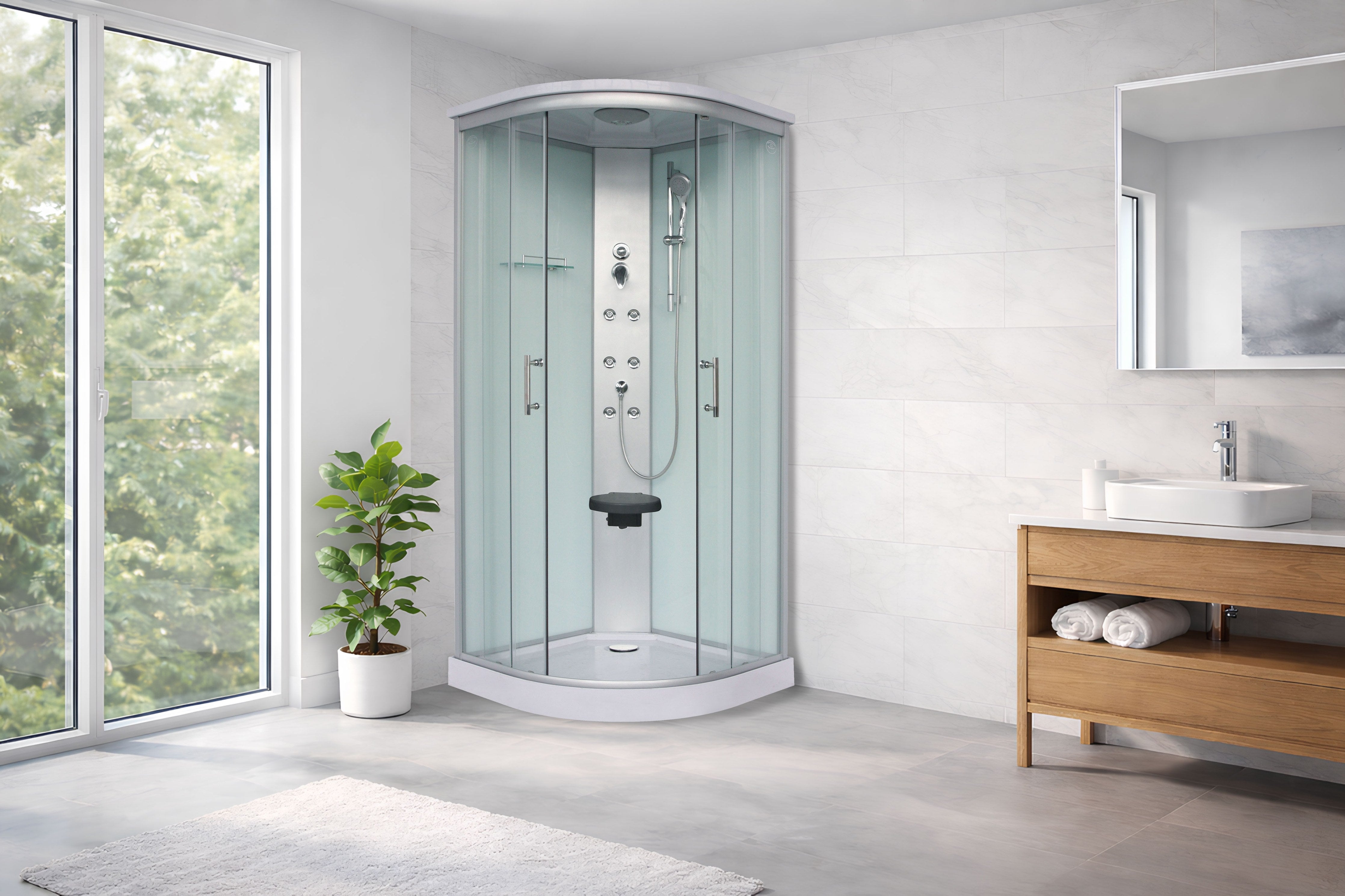 Sanotechnik - Komplettdk RUMBA 90x90x215cm Quickline