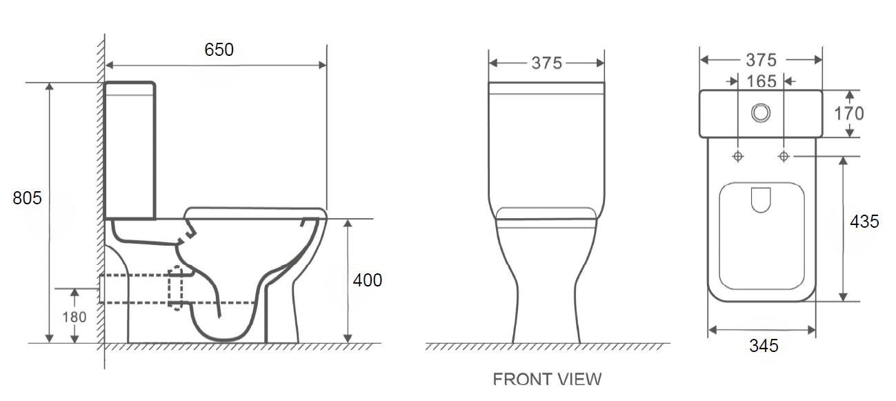 Monoblock WC inkl. WC-Sitz