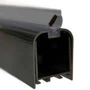 Sanotechnik - Wandprofil schwarz matt inkl.Magnetd  4,5–6,5x195cm