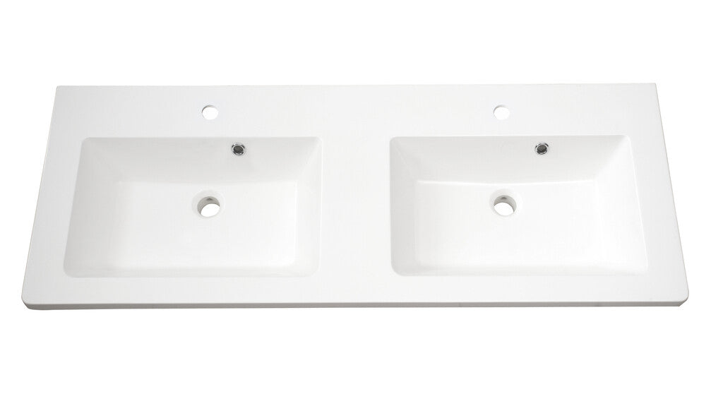 Sanotechnik - Doppel-Waschtisch aus gegossenem Marmor