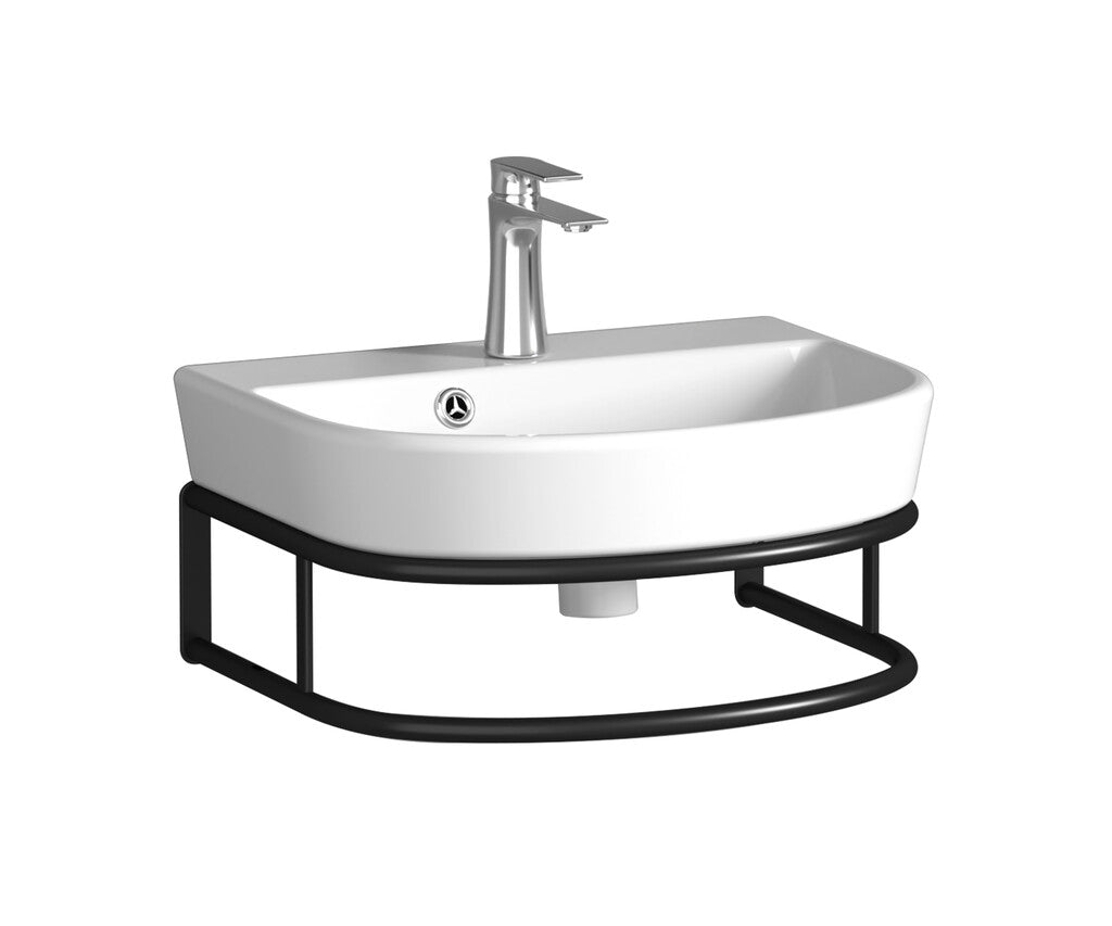 Sanotechnik - "DELTA 45 Waschbecken-Konsolenset mit Spiegel und Ablage"