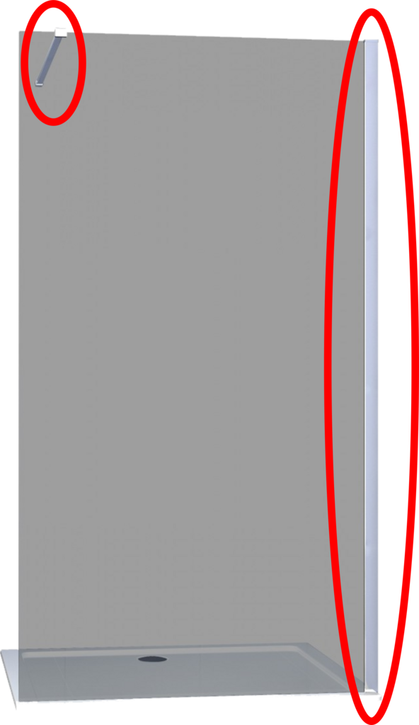 Sanotechnik - Wandprofil+Stabiliesrungsstange chrom 3,5cm