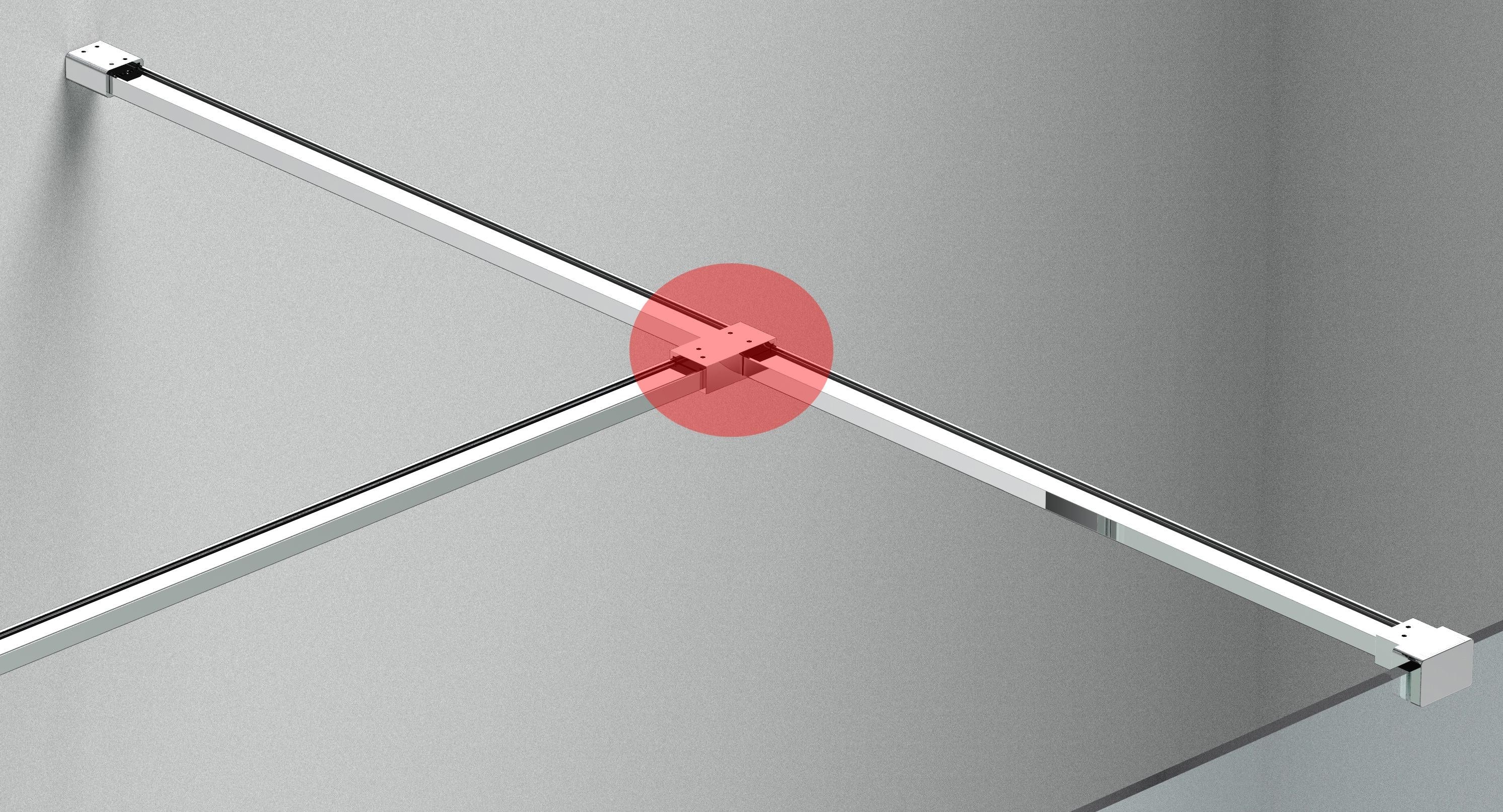Sanotechnik - T-Verbinder für Stabilisierungsstange chrom