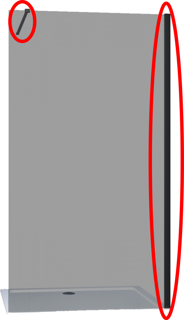 Sanotechnik - Wandprofi+Stabiliesierungsstange schwarz 3,5cm