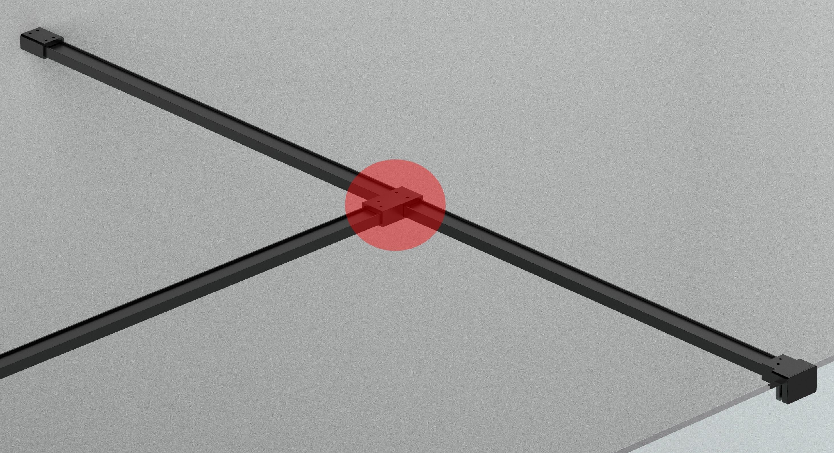 Sanotechnik - T-Verbinder für Stabilisierungsstange schwarz
