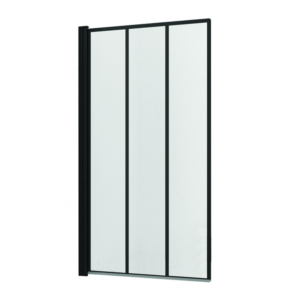Sanotechnik - Wannenklappwand schwarz 80x140cm 4mm Glas
