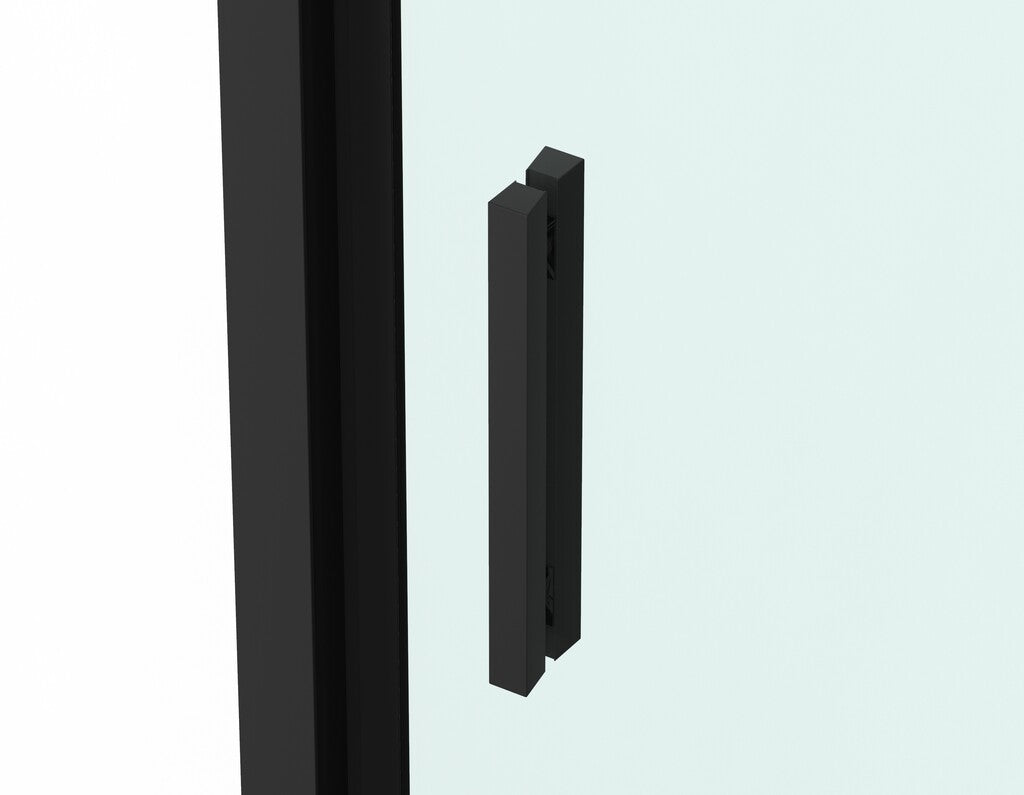 Sanotechnik - Eckdusche Schiebet.SLIMLINE 100x200cm schwarz Easy-Clean