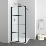 Sanotechnik - Duschabtr. 88-90x195cm schw.+Halt./Prof