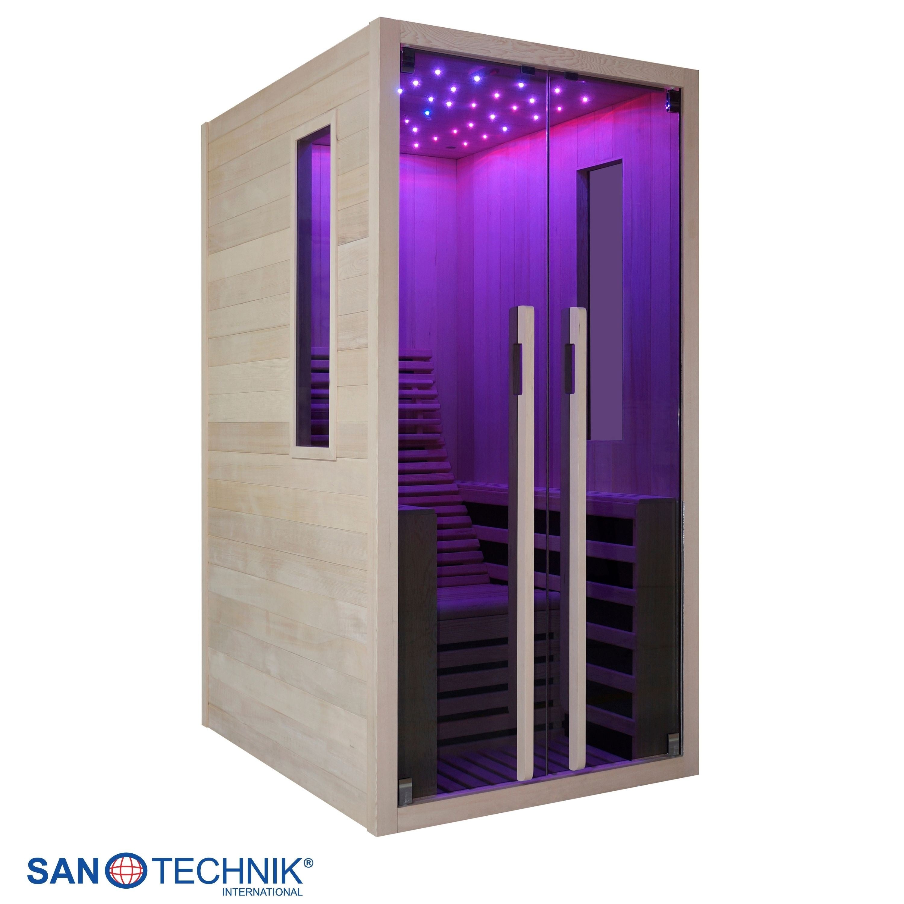 Sanotechnik - CARBON 1 Infrarotkabine für 1 Person 100x130x195 cm