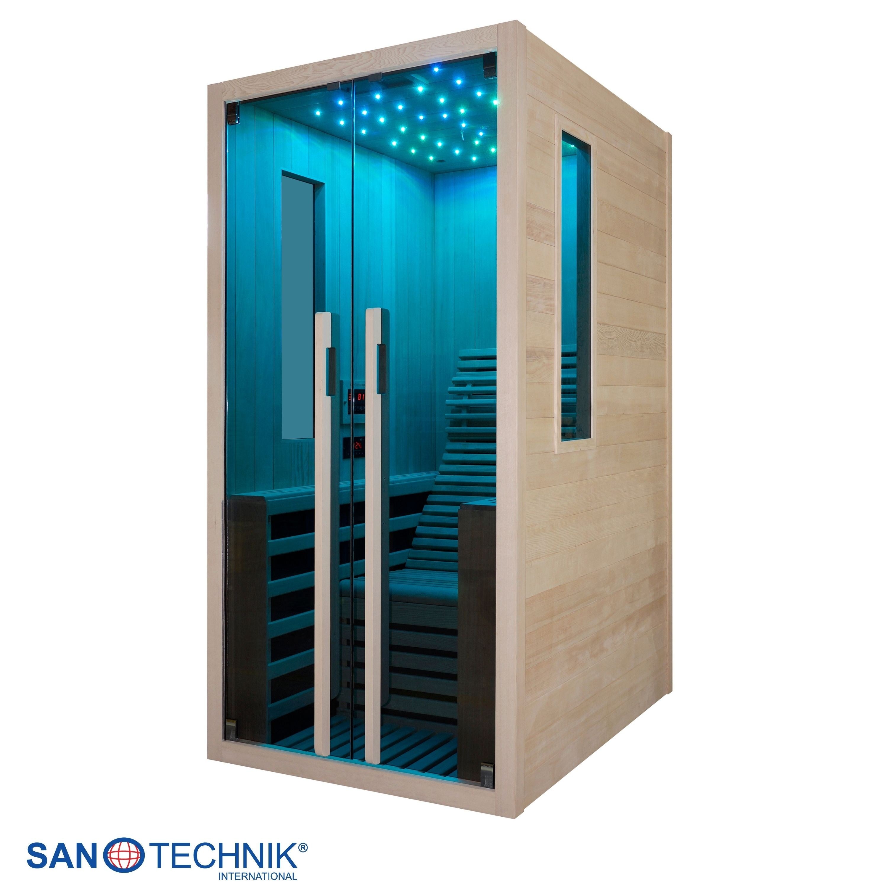 Sanotechnik - CARBON 1 Infrarotkabine für 1 Person 100x130x195 cm