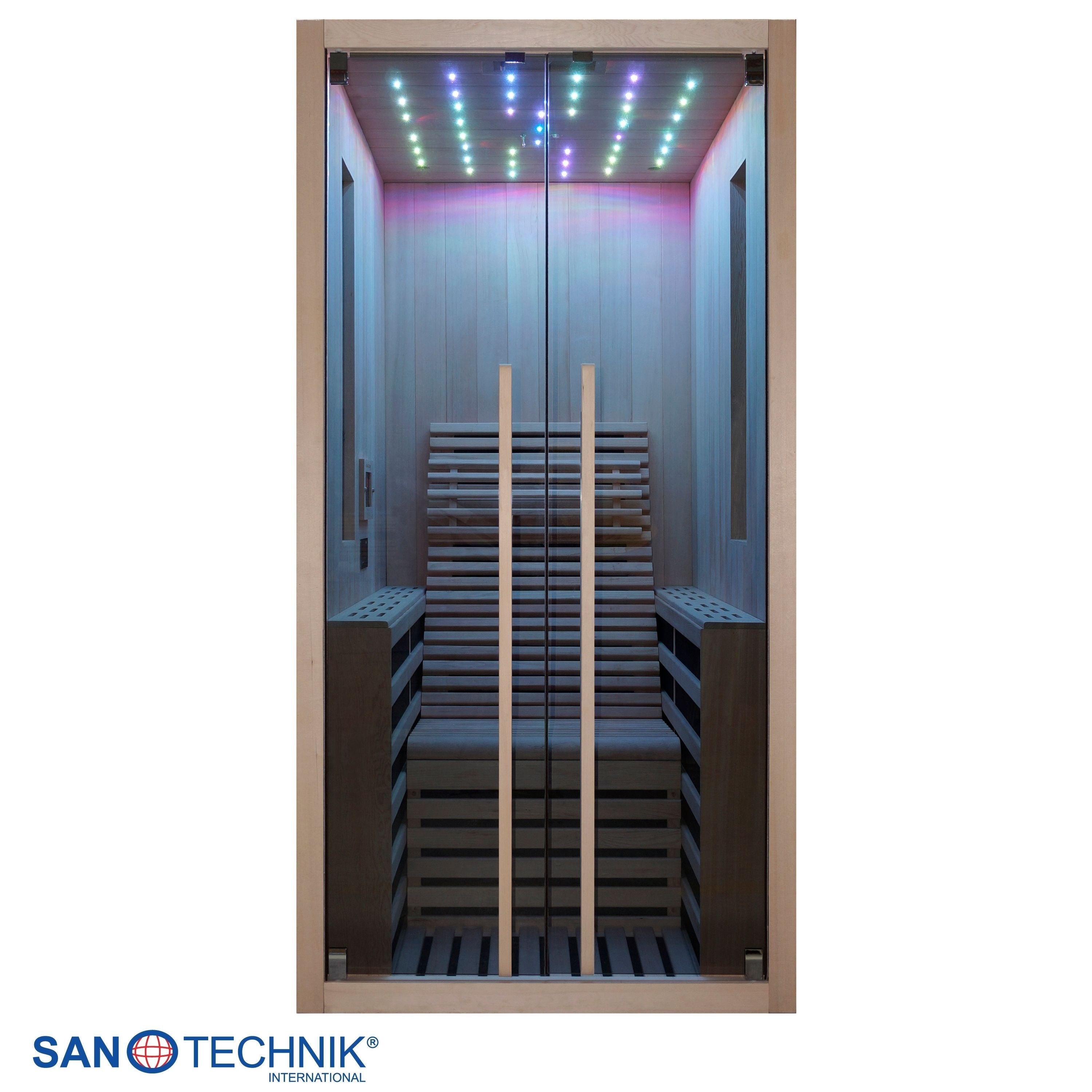 Sanotechnik - CARBON 1 Infrarotkabine für 1 Person 100x130x195 cm