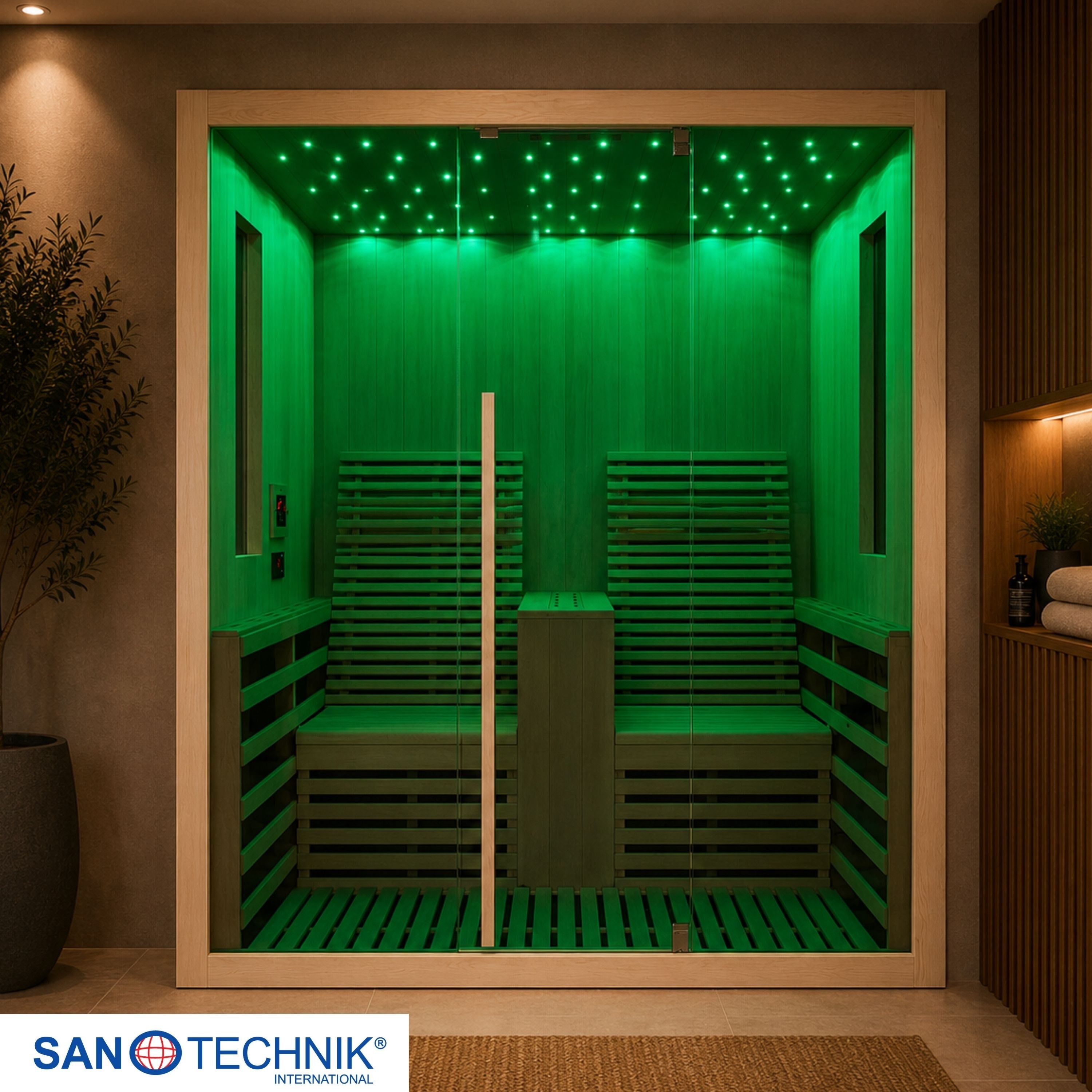 Sanotechnik - CARBON 2 Infrarotkabine für 2 Personen 180x150x195 cm